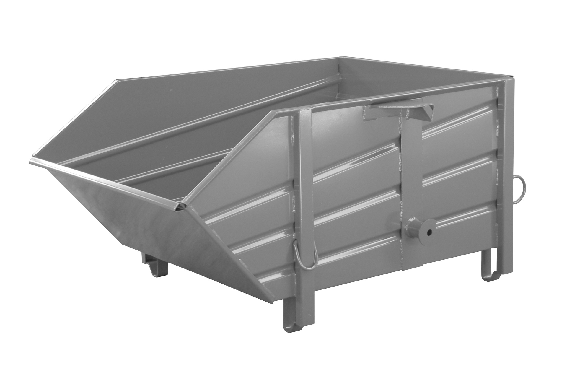 Baustoffbehälter Typ BBP RAL 7005 Mausgrau mit Zubehör